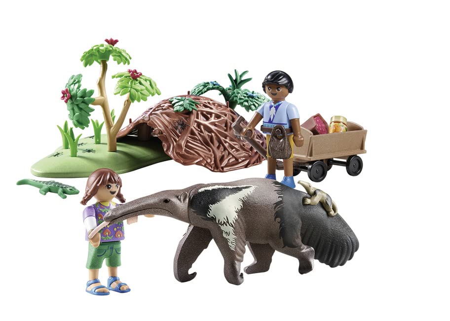 Playmobil 71012 Wiltopia Anteater Care Playset - 39-Piece Animal Rescue Toy for Kids 9