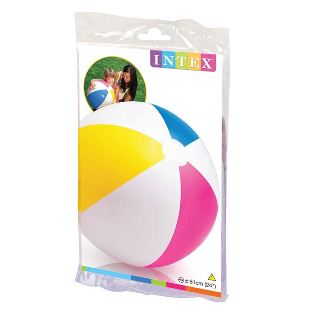 Intex Beach Ball - 24 Inch Glossy Panel for Group Games | PVC | Age 3+