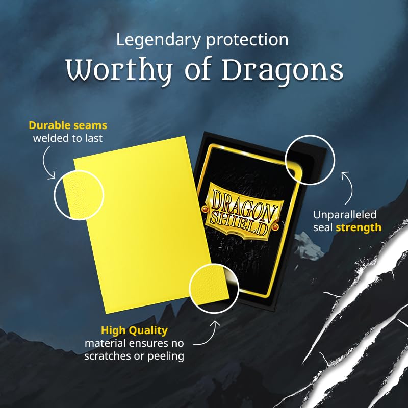 Dragon Shield Japanese Size Card Sleeves - Black Interior, Clear Front Matte Back - Pack of 60