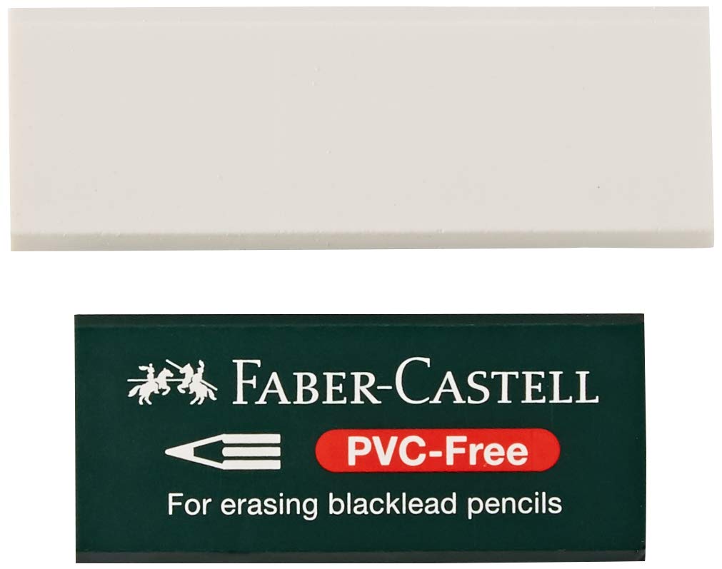 Faber-Castell Vinyl Cube Eraser - Dust-Free Smudge-Free Erasing | White | 65x25x13mm 2