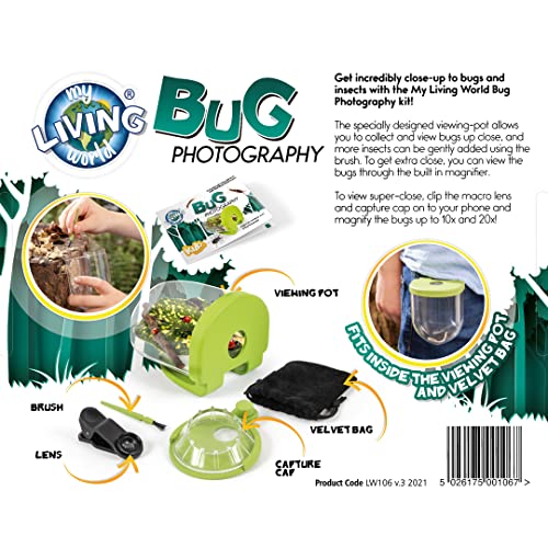 My Living World LW106 Bug Photography Kit - Macro Lens & Magnifier for Kids 6-10
