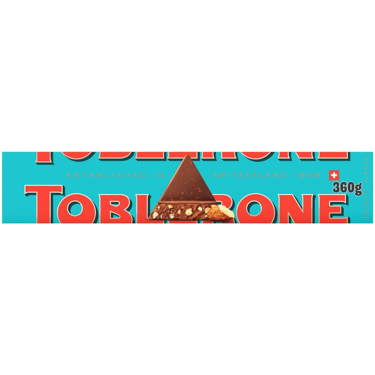 Toblerone Milk Chocolate with Honey & Almond Nougat Bar - 360g