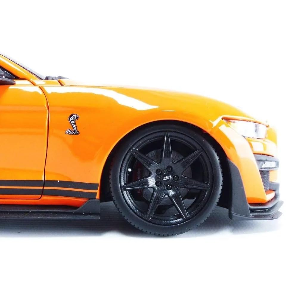 Maisto 1:24 2020 Ford Mustang Shelby GT500 Diecast Model Car | Metal | Orange | Model 31532OR 7