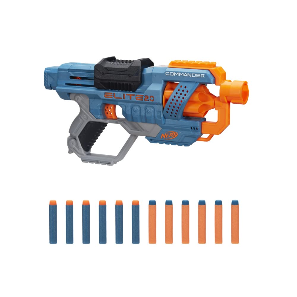 Nerf Elite 2.0 Commander RC-6 Blaster with 12 Nerf Darts | Slam Fire Action | Fires up to 90 Feet 1