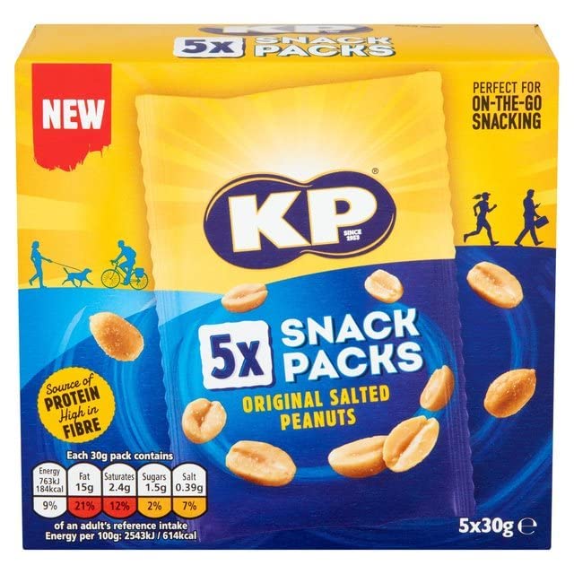 KP Salted Peanuts Multipack, 5 x 30g