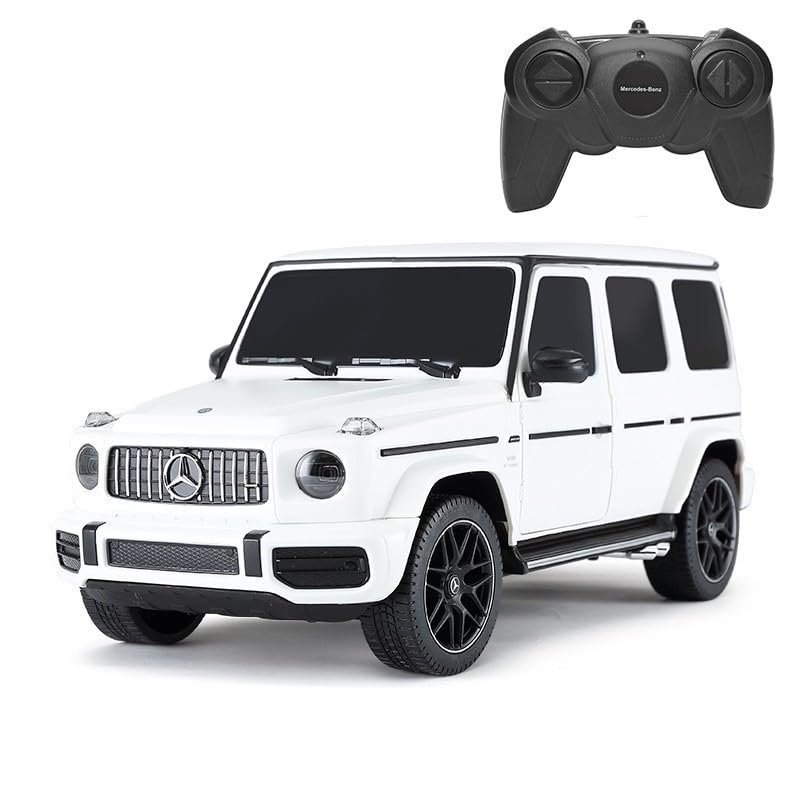 CMJ RC Cars Officially Licensed Mercedes Benz G63 AMG 1:24 Scale RC Car, White
