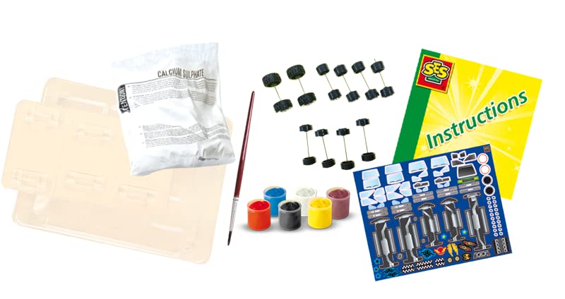 SES Creative 01401 Casting and Painting Cars Figure Kit | Ages 4-8 | Includes Plaster & 6 Paints 7