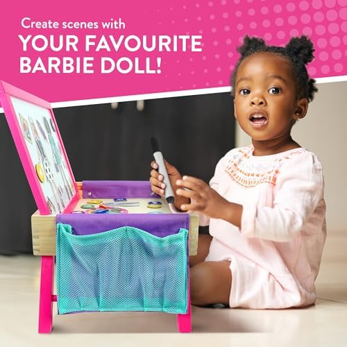 Barbie 2-in-1 Writing Board - Magnetic Whiteboard & Lap Tray for Kids 3+ 14