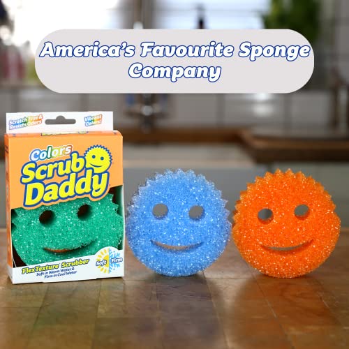 Scrub Daddy - Colors Kitchen Sponges, Dish Sponges for Washing Up, FlexTexture Design