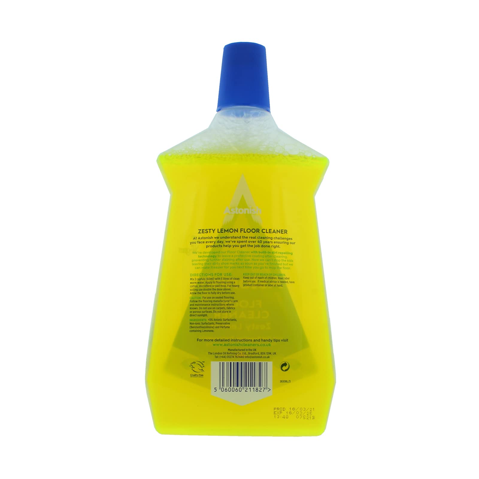 Astonish Floor Cleaner Zesty Lemon - Concentrated Liquid for Lasting Shine | 1 Litre 2