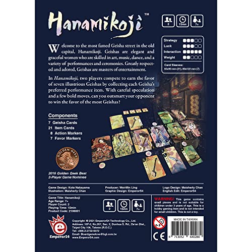 EmperorS4 Hanamikoji Board Game