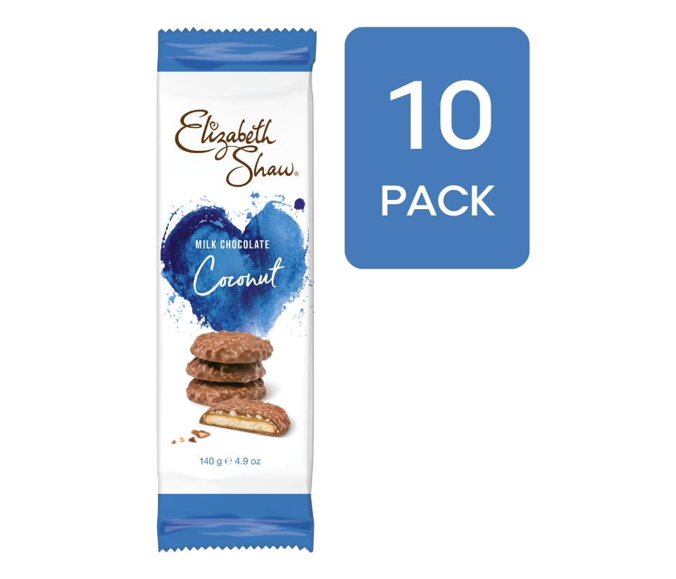 Elizabeth Shaw Coconut Milk Chocolate Crisp Biscuits Case Pack (10 x 140g)