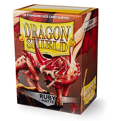 Dragon Shield ART11037 Matte Standard Size Sleeves 100pk - Ruby, Multicoloured