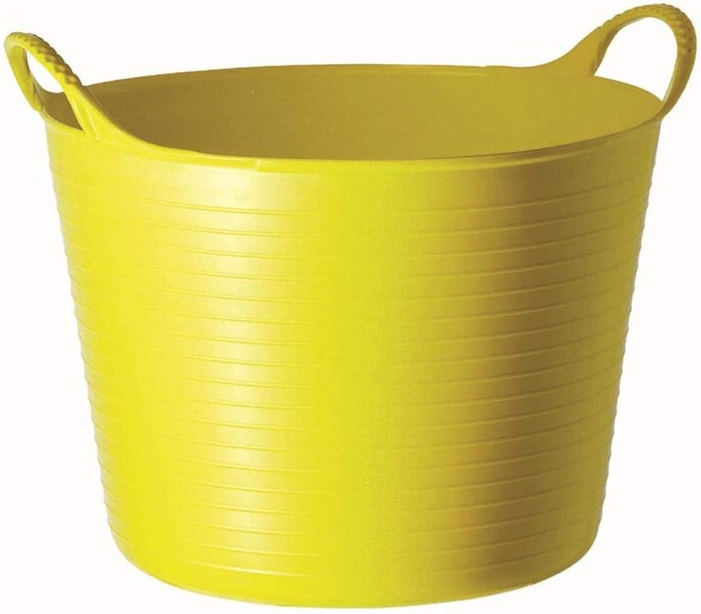 Tubtrug Medium Yellow 26L - Durable Multipurpose Utility Tub for Cleaning, Gardening, and Outdoor Use