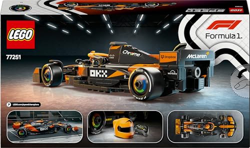 LEGO Speed Champions McLaren F1 Team MCL38 Race Car Toy with Collectible Driver Minifigure - Building Set for 10+