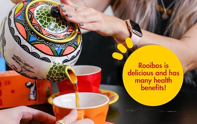 BOS Organic Rooibos Caffeine Free Tea Sachets Tin, 40 Tea Bags, 100g 7