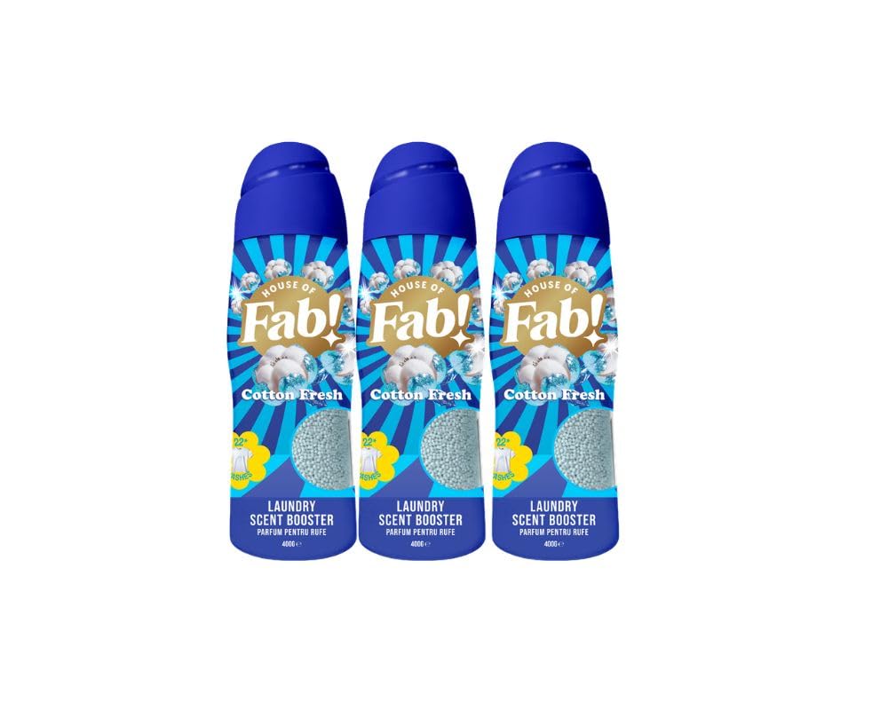Fabulosa Cotton Fresh In-Wash Laundry Fragrance Boost Beads - Pack of 3 (400g each)