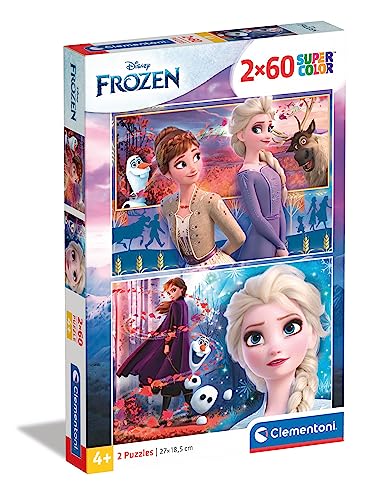 Clementoni Frozen 2 Supercolor Puzzle for Children - 2 x 60 Pieces (21609)