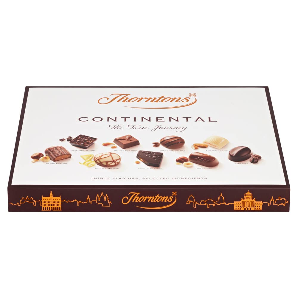 Thorntons Continental Assorted Milk, Dark & White Chocolate Gift Box, 264g