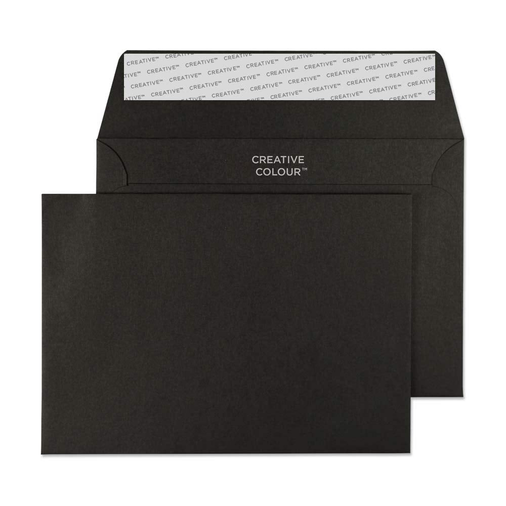 Blake Creative Colour C6 Envelopes - Jet Black | 114 x 162 mm | 120 gsm | Pack of 25