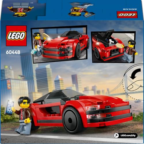 LEGO City Red Sports Car Toy - Buildable Vehicle Playset for 5+ Year Olds