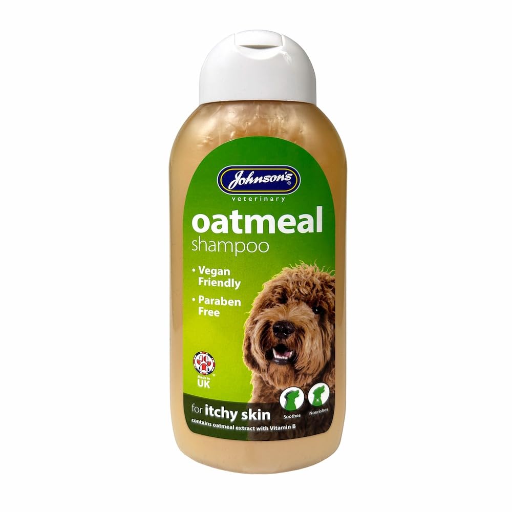 Johnson's Oatmeal Shampoo for Dogs - Soothes Itchy Skin, Vegan Friendly | 400 ml