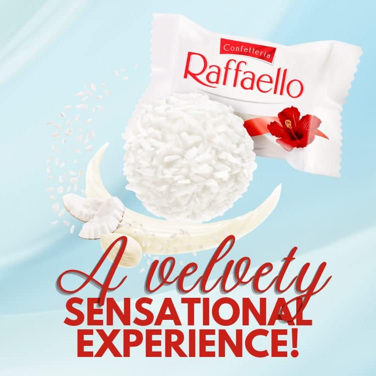 Ferrero Raffaello Pralines, White Chocolate Coconut Almond Confectionery, 400g