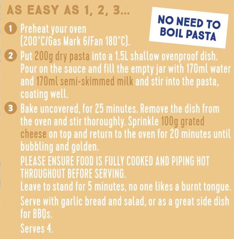 Homepride Carbonara Pasta Bake Sauce, No Added Sugars, 485g Jar 6