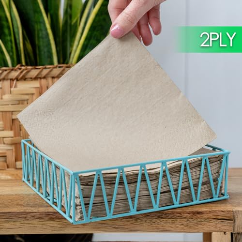 Talking Tables Table Kind 100 Pack Soft Recycled Paper Napkins Brown 2-Ply 33cm 10