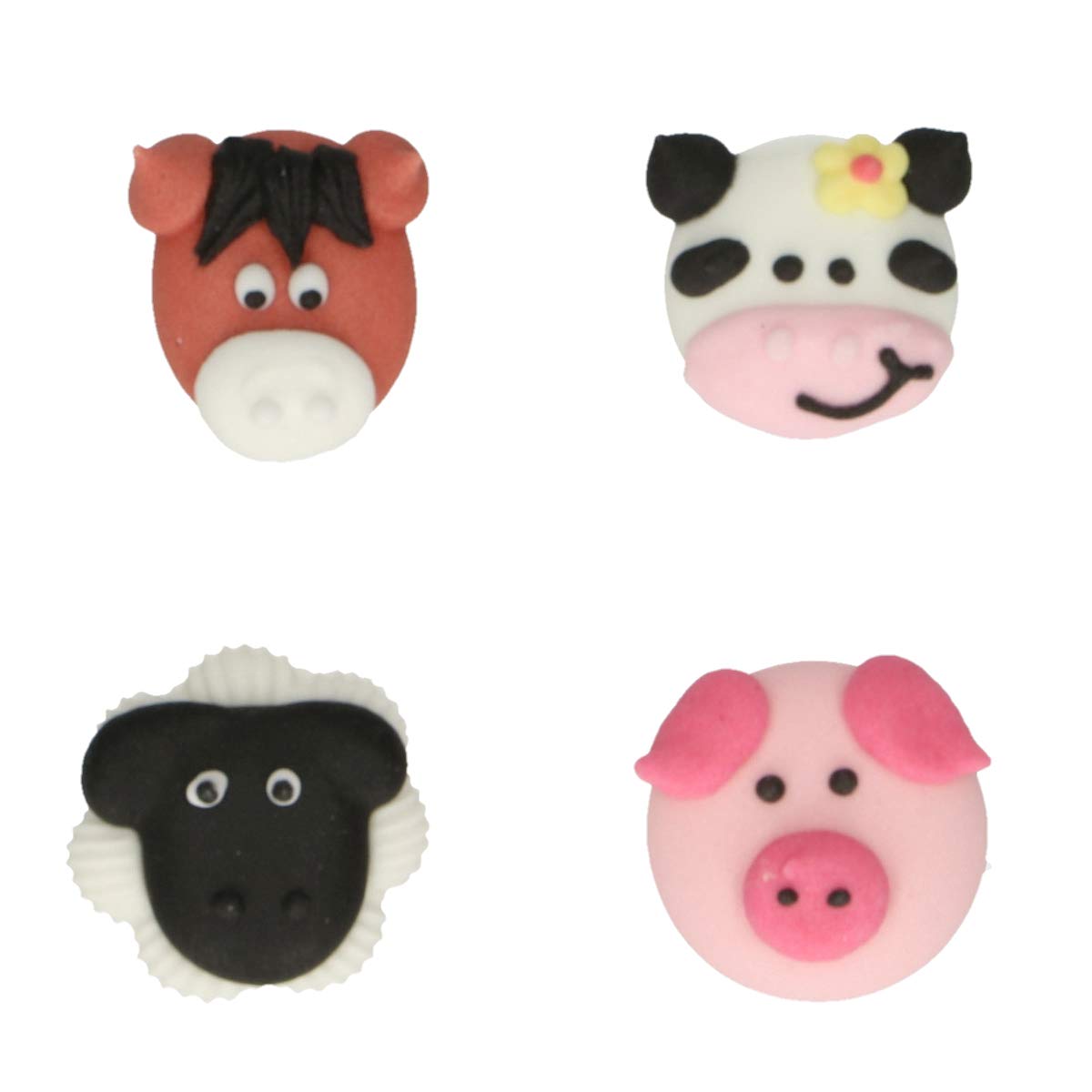 FunCakes Sugar Decorations Farm Animals - Set of 12 Edible Cake Toppers