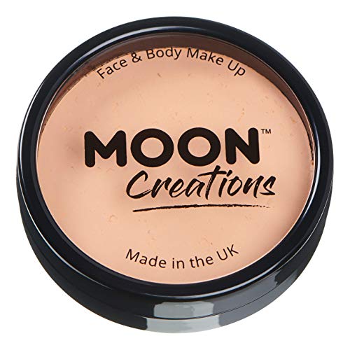 Moon Creations Pro Face & Body Paint Cake Pots - Peach - Professional Water Based Face Paint Makeup for Adults, Kids (C12637)