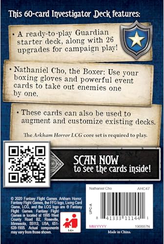Fantasy Flight Games Arkham Horror The Card Game Nathaniel Cho Investigator Starter Deck 11