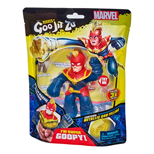 Heroes of Goo Jit Zu Captain Marvel Squishy Toy - Ages 4+ Blue (41487)