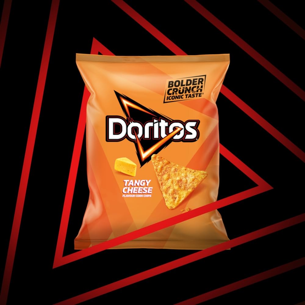 Doritos Tangy Cheese Tortilla Chips, 40g (Case of 32) - Bold Flavour, Vegetarian Crisps 11