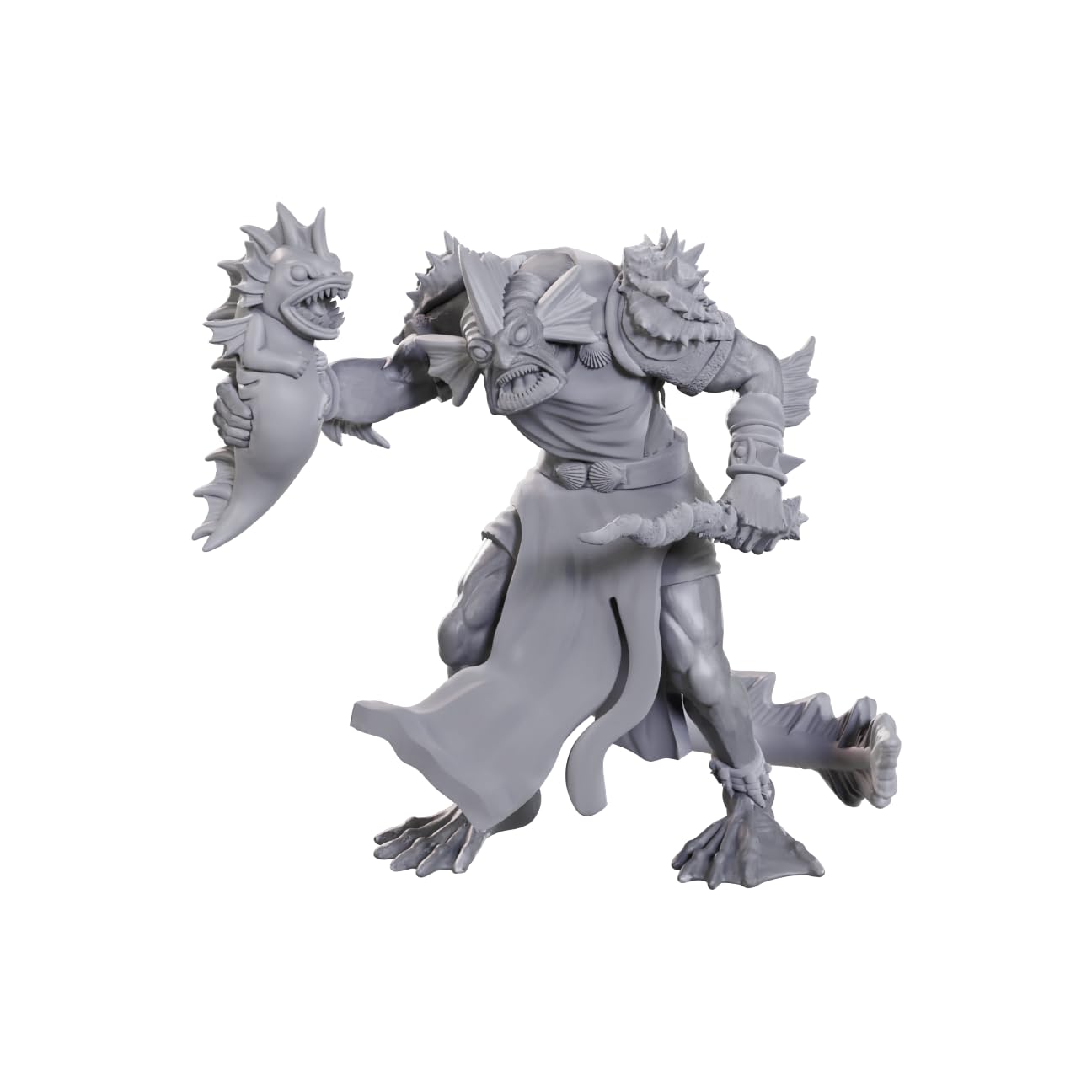 WizKids D&D Nolzur's Marvelous Miniatures - Sahuagin Priestess | Ready to Paint Plastic Miniature