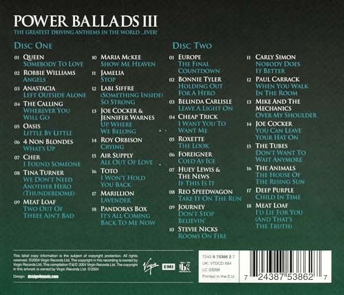 Various Artists - Power Ballads Vol. 3: Even Bigger Even Better [Audio CD]