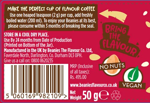 Beanies - Amaretto Almond Flavour Instant Coffee (50g)