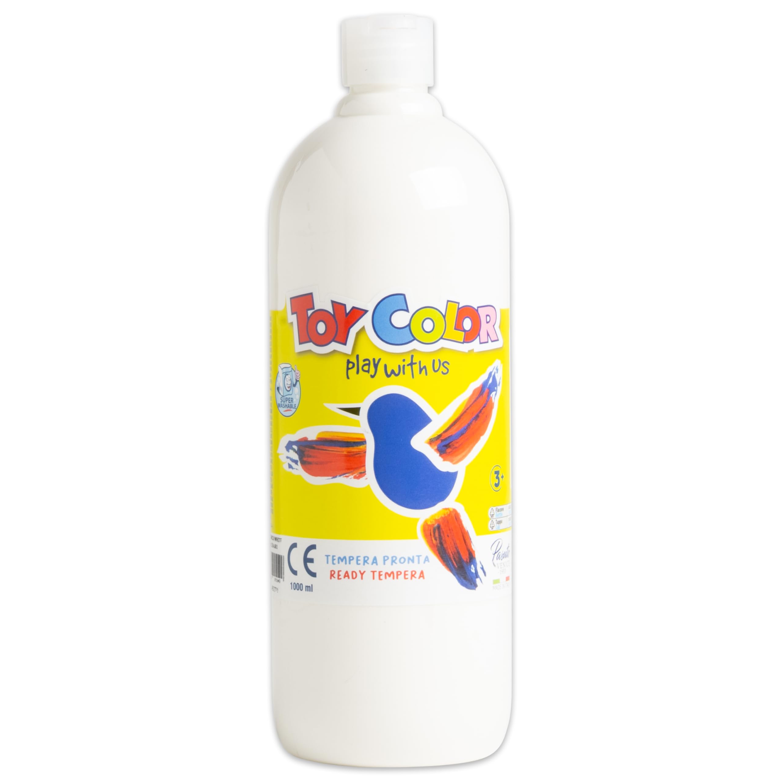 Pasuto Toy Color Tempera Paint - White | 1000 ml Washable Poster Paint for Kids