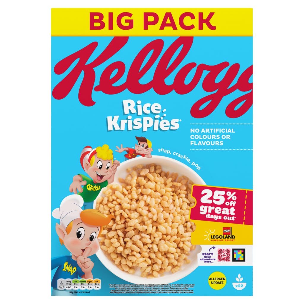 Kellogg's Rice Krispies Cereal - Toasted Puffed Rice, Fortified with Vitamins and Iron | 660g
