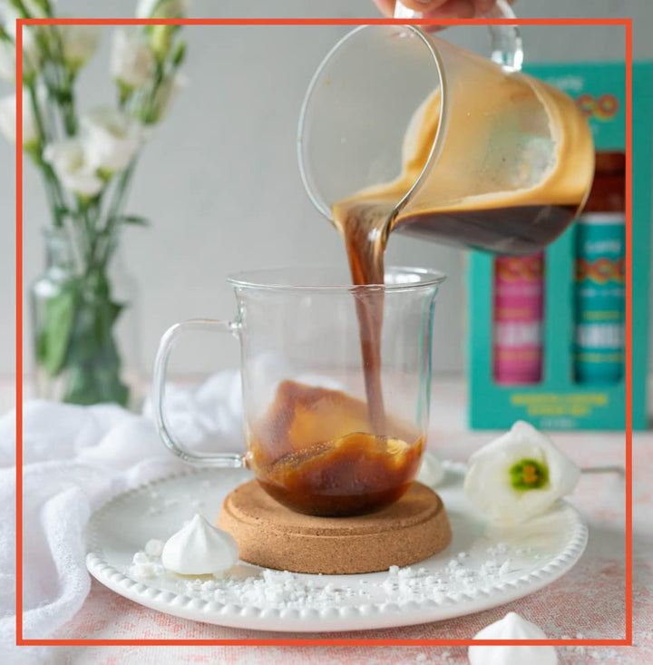 Cafe Pocco - Caramel & Vanilla Coffee Syrup Set (2 x 250ml Glass Bottles)