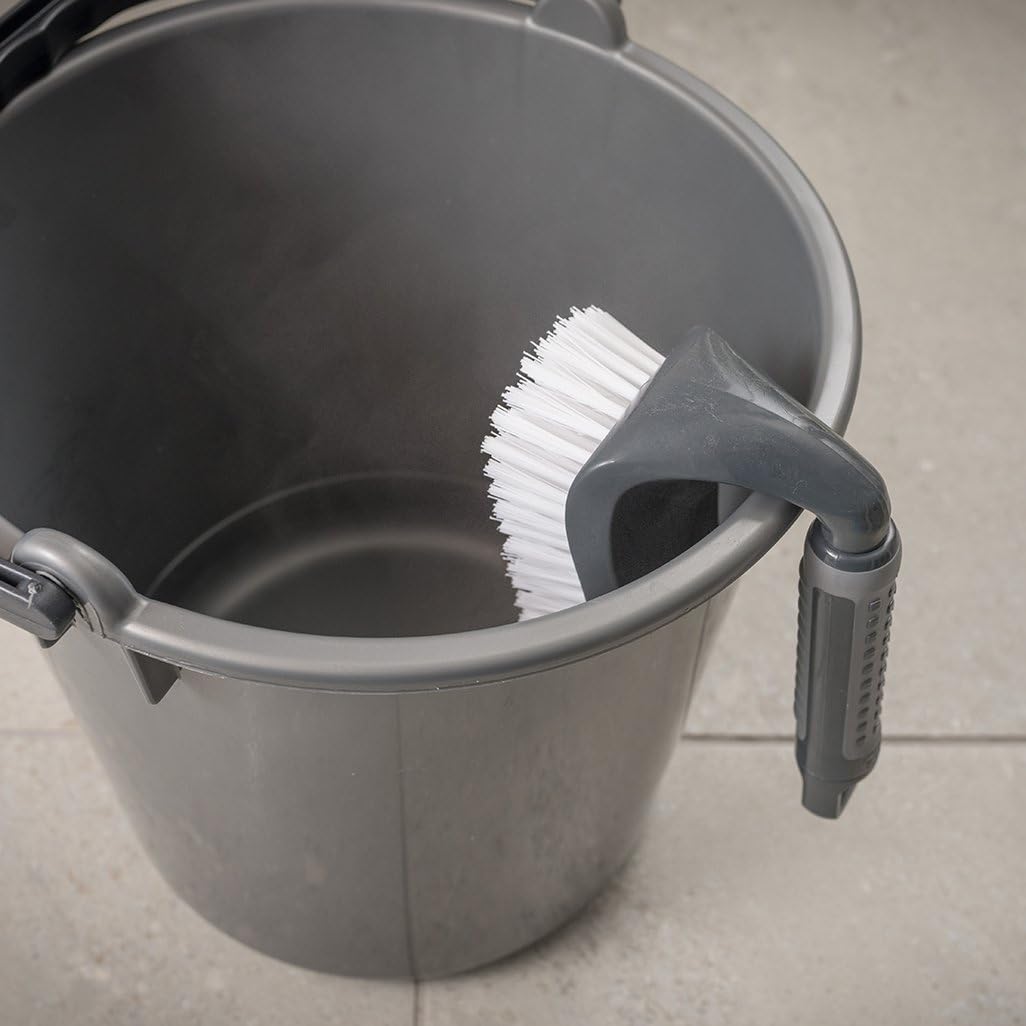 Addis ComfiGrip Floor Scrub Brush with Iron Handle - Metallic Graphite 3