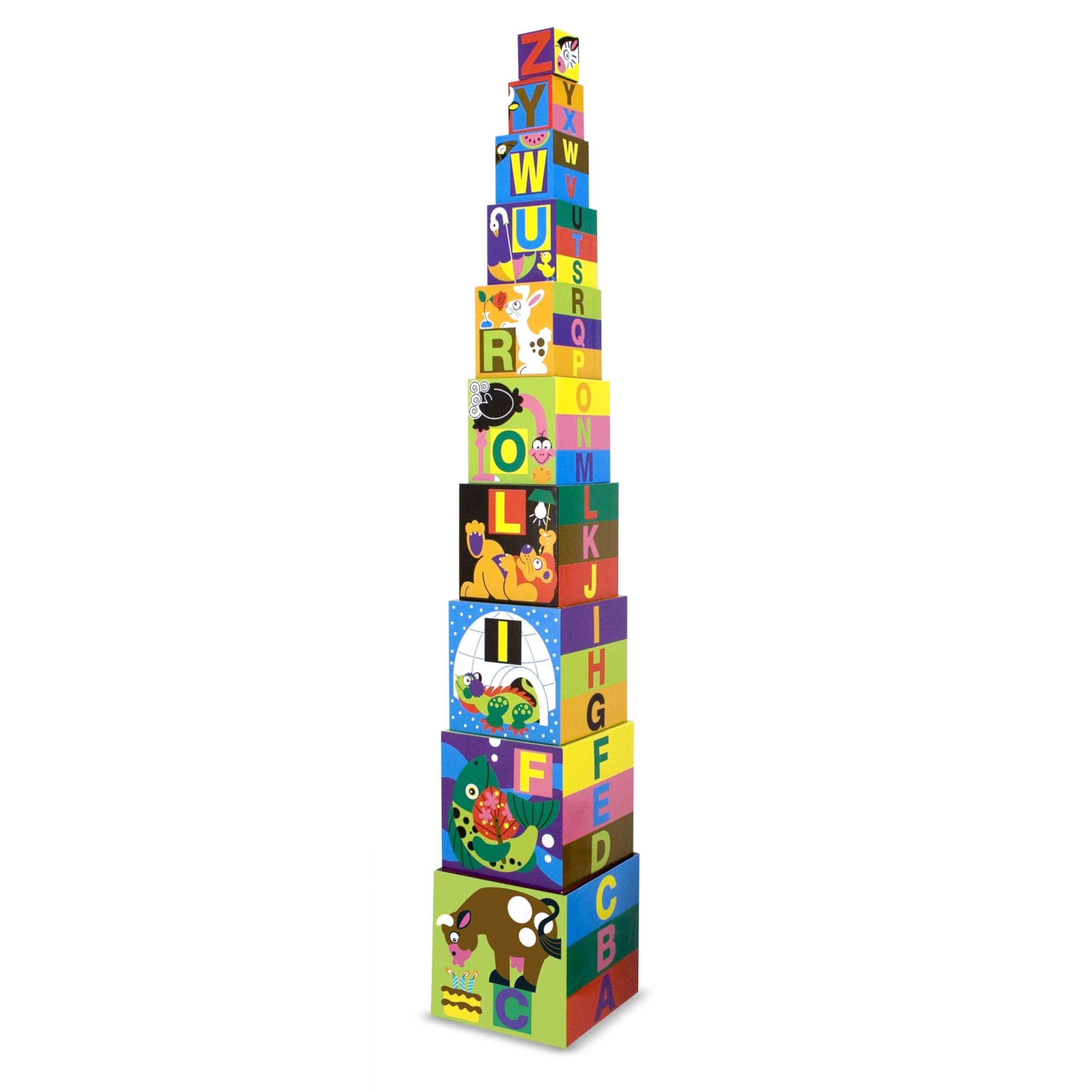 Melissa & Doug Alphabet Nesting and Stacking Blocks - Educational Building Playset for Toddlers 2+ 9