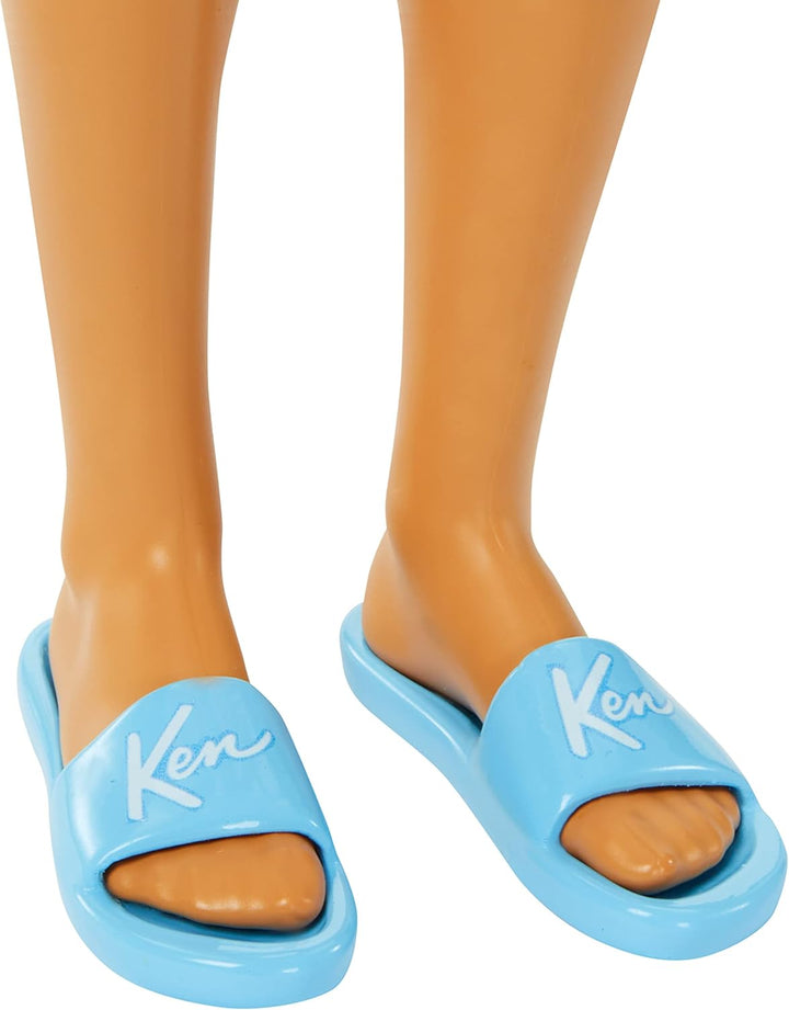 Barbie Ken Beach Doll - Blue Swim Outfit with Accessories, Ages 36 Months+