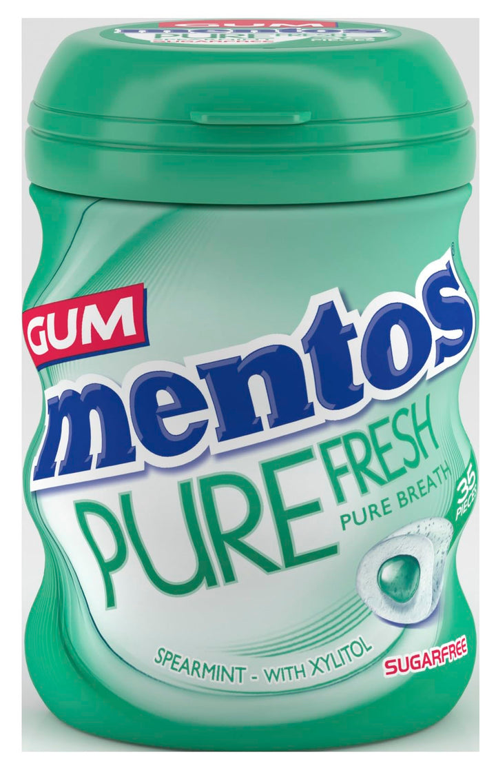 Mentos Pure Fresh Spearmint Chewing Gum 35 Pieces – Sugar-Free, Pocket-Sized, Gluten-Free