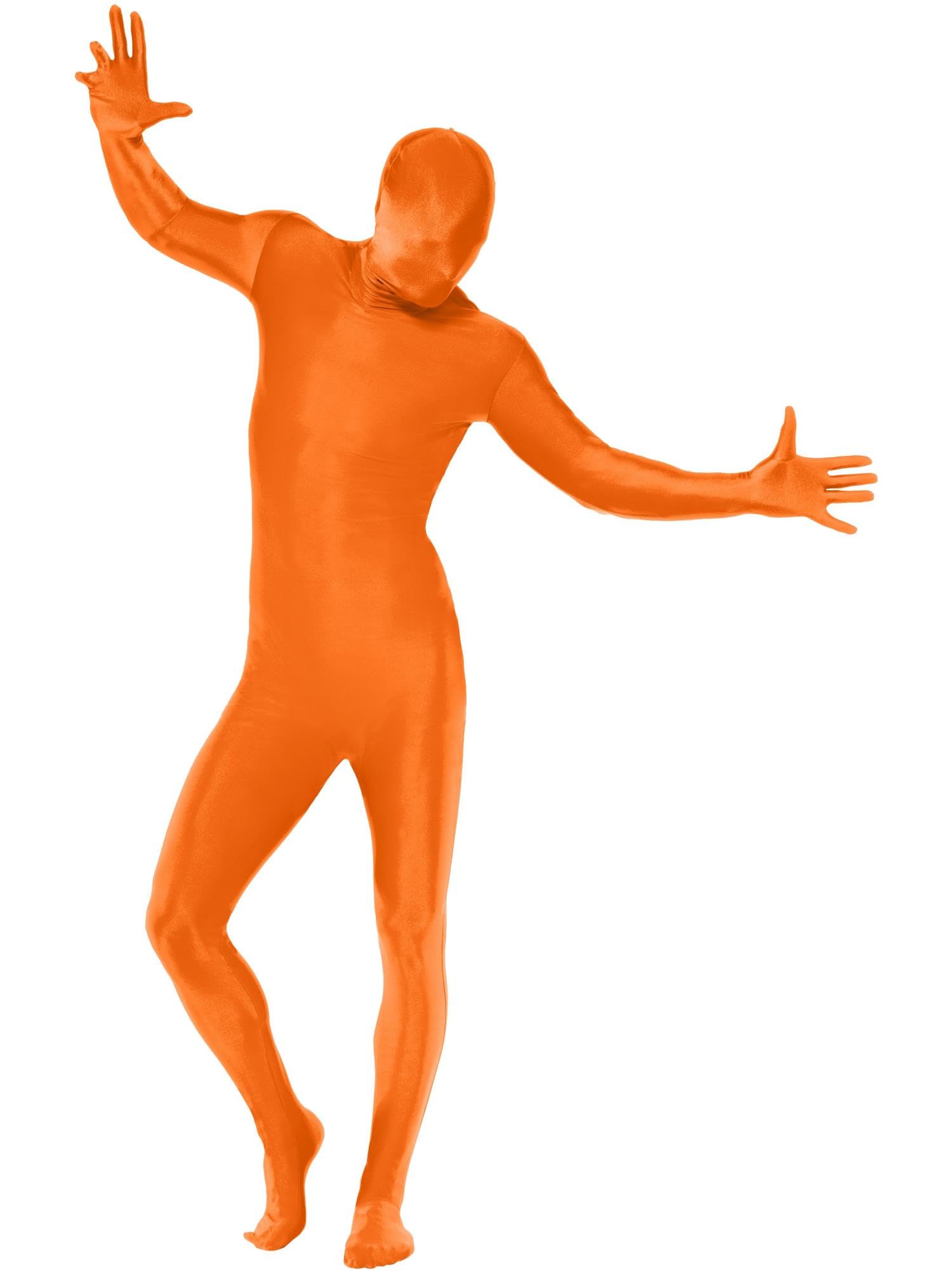 Smiffys Second Skin Costume - Orange | Men's L (42'-44' Chest) | Polyester