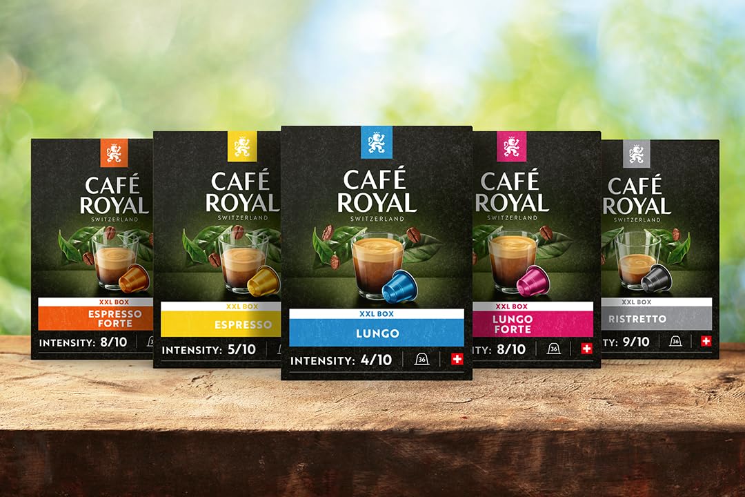 Café Royal - Espresso Forte 36 Capsules for Nespresso Machines - 8/10 Intensity - 100% Arabica UTZ-Certified