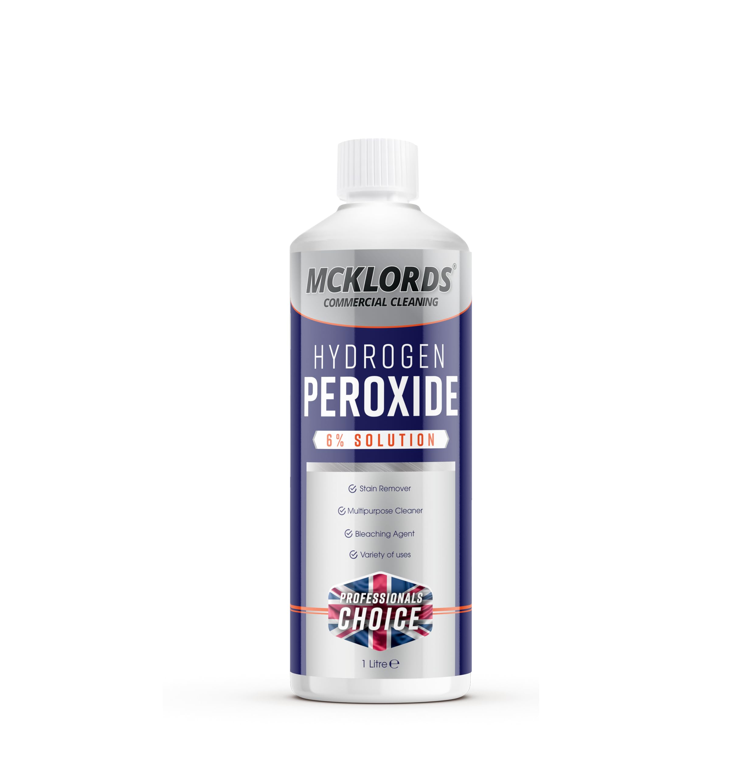 McKlords Commercial Hydrogen Peroxide 6% - All-Purpose Cleaner | 1L Liquid 1