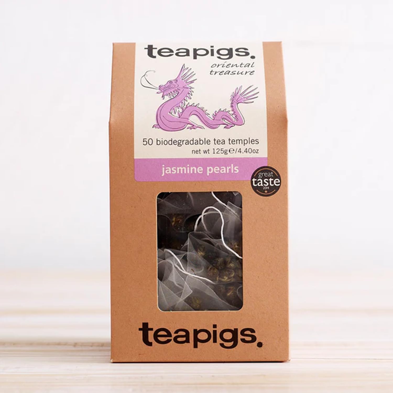 teapigs Jasmine Pearls Green Tea - Hand-Rolled Jasmine Infused Tea Bags, 50 Biodegradable Tea Temples 2