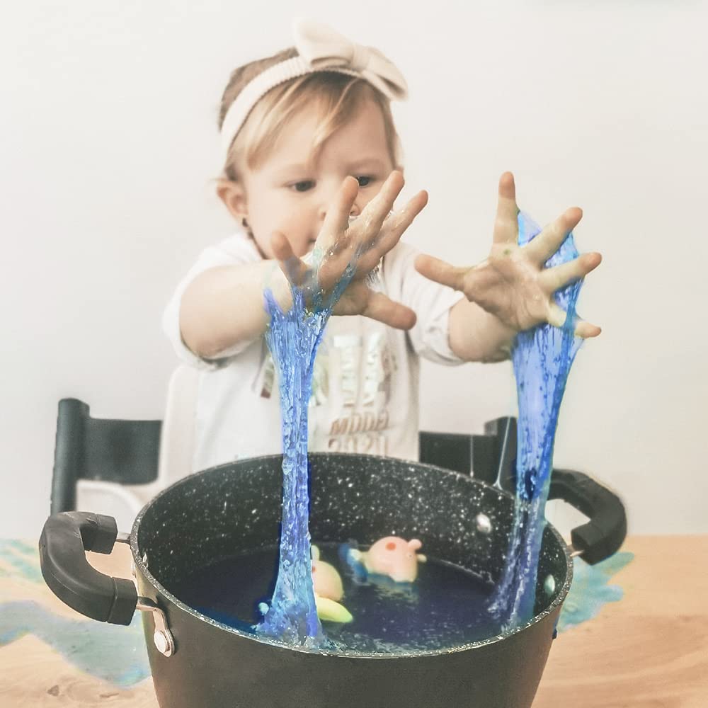 ZIMPLI Slime Play Blue - DIY Slime Kit for Kids, Reusable Sensory Activity Toy