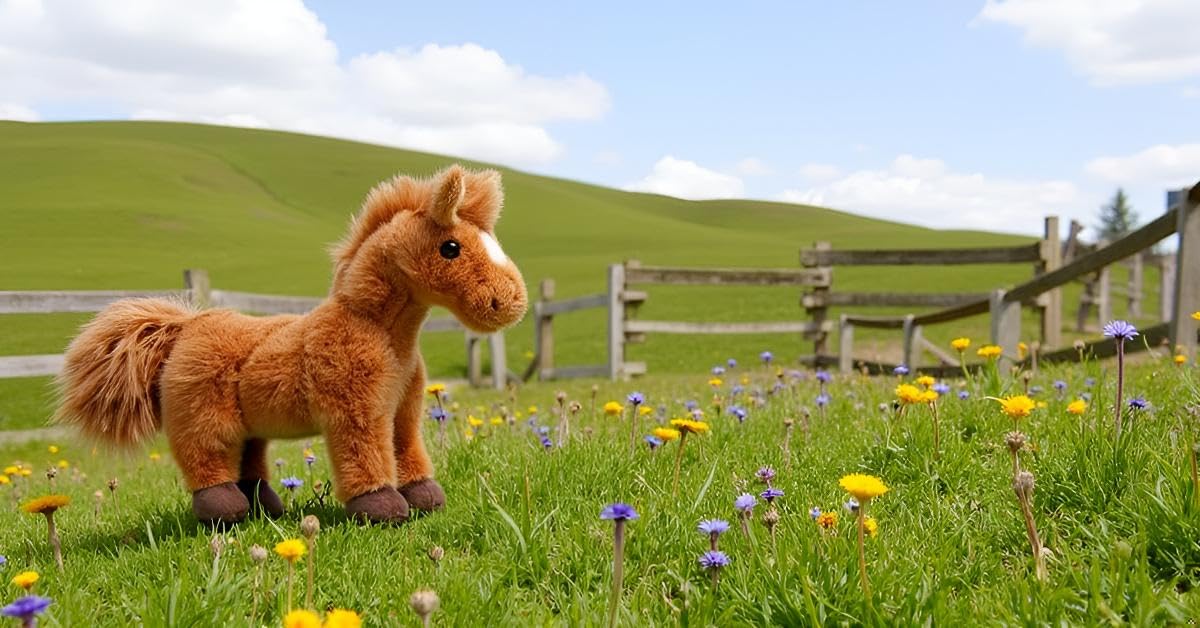 Zappi Co Light Brown Horse Plush Toy - 25cm Soft Stuffed Animal for Cuddles | Machine Washable 2